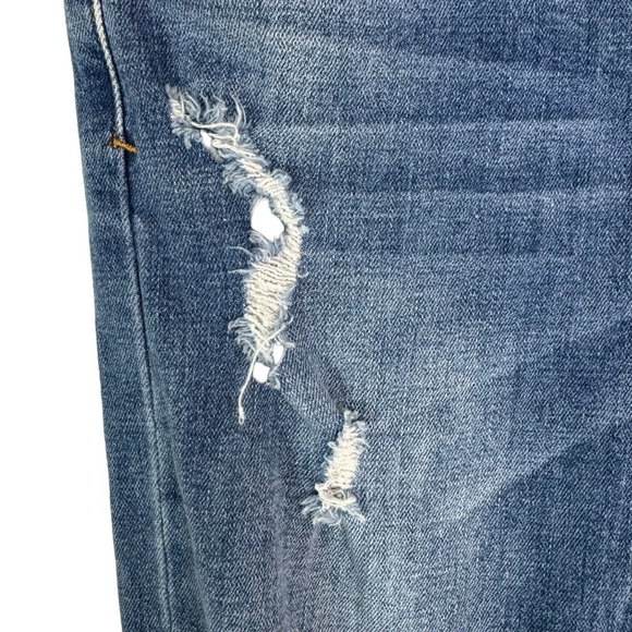 Anthropologie Pilcro The Slim Boyfriend Distressed Denim Jeans Blue Size 28 - Picture 6 of 14